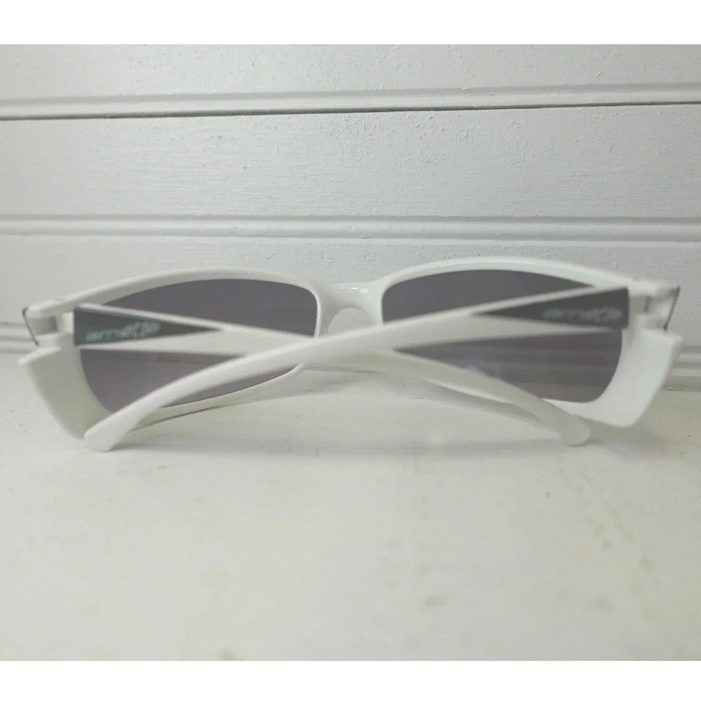 Arnett Sunglasses Men's Black & White‎ Frames Y2K Racing Wrap-around Glasses